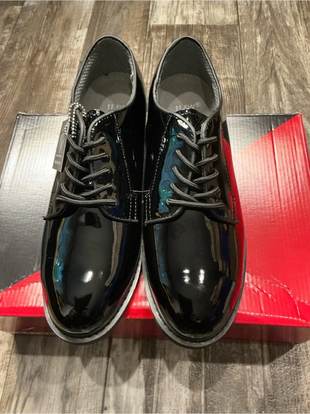 Rothco Black Unisex Shiny Oxford Dress Shoe Men’s Size 9.5W Women’s Size 11.5W
